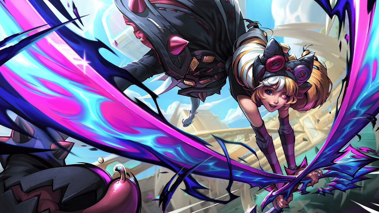Multicolored Gwen in LoL 