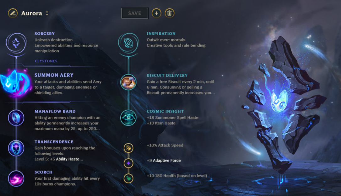 Runes for Aurora Sorcery