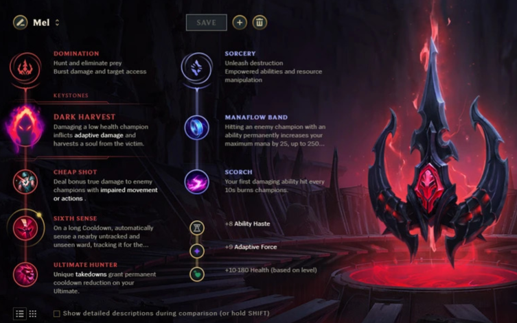 Runes for Mel domination