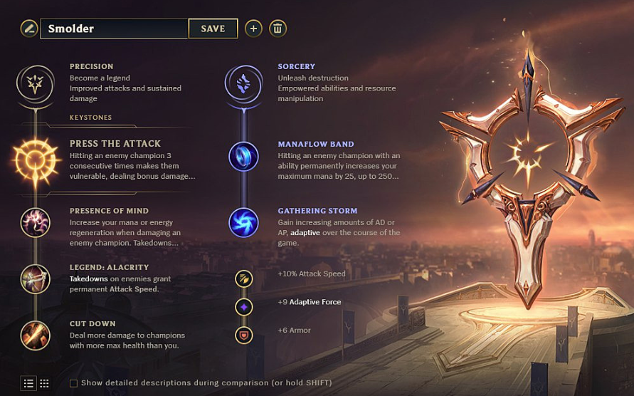 Runes on Smolder Precision