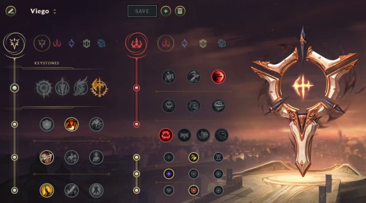 Runes on Viego