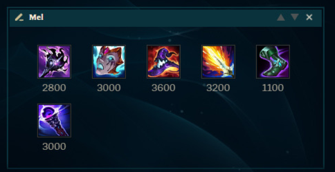 items fit Mel in LoL