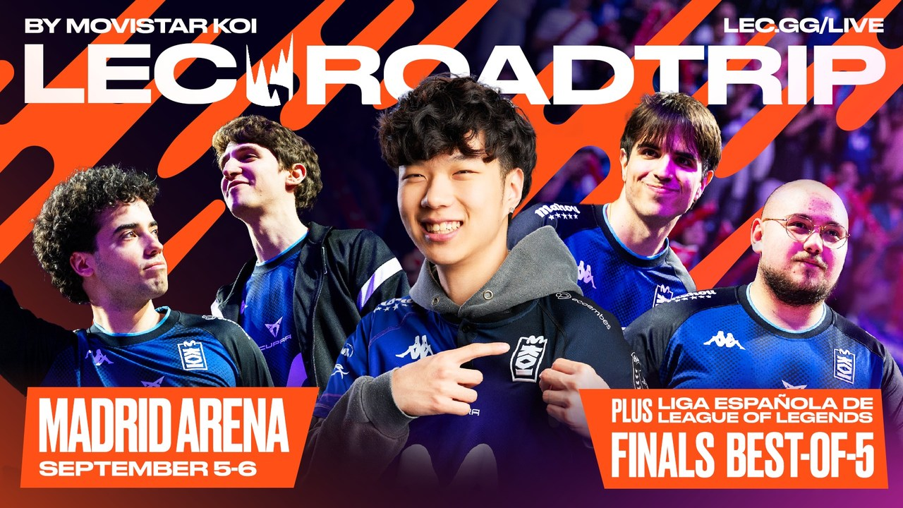 LEC players appear on a second summer roadtrip event poster