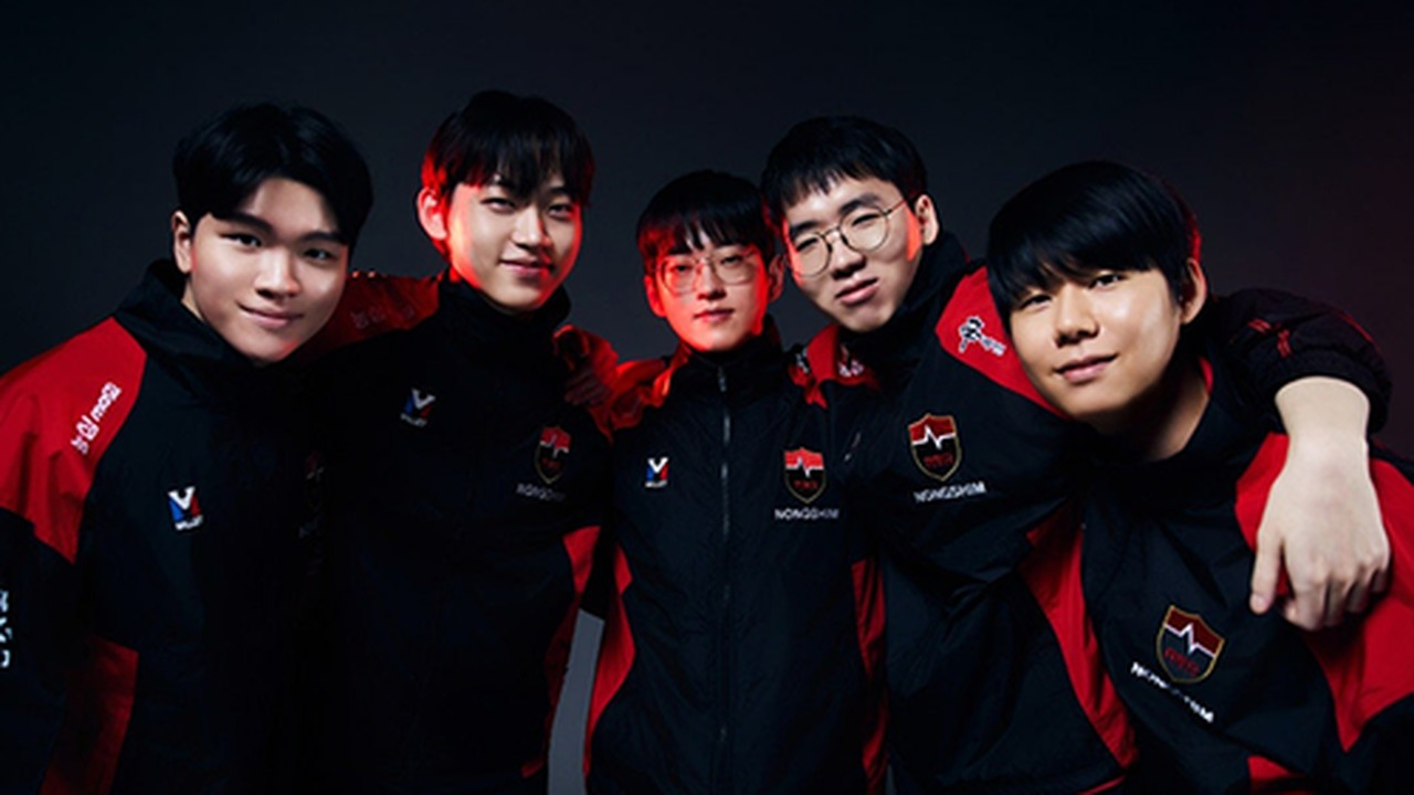 Five Nongshim RedForce players pose together